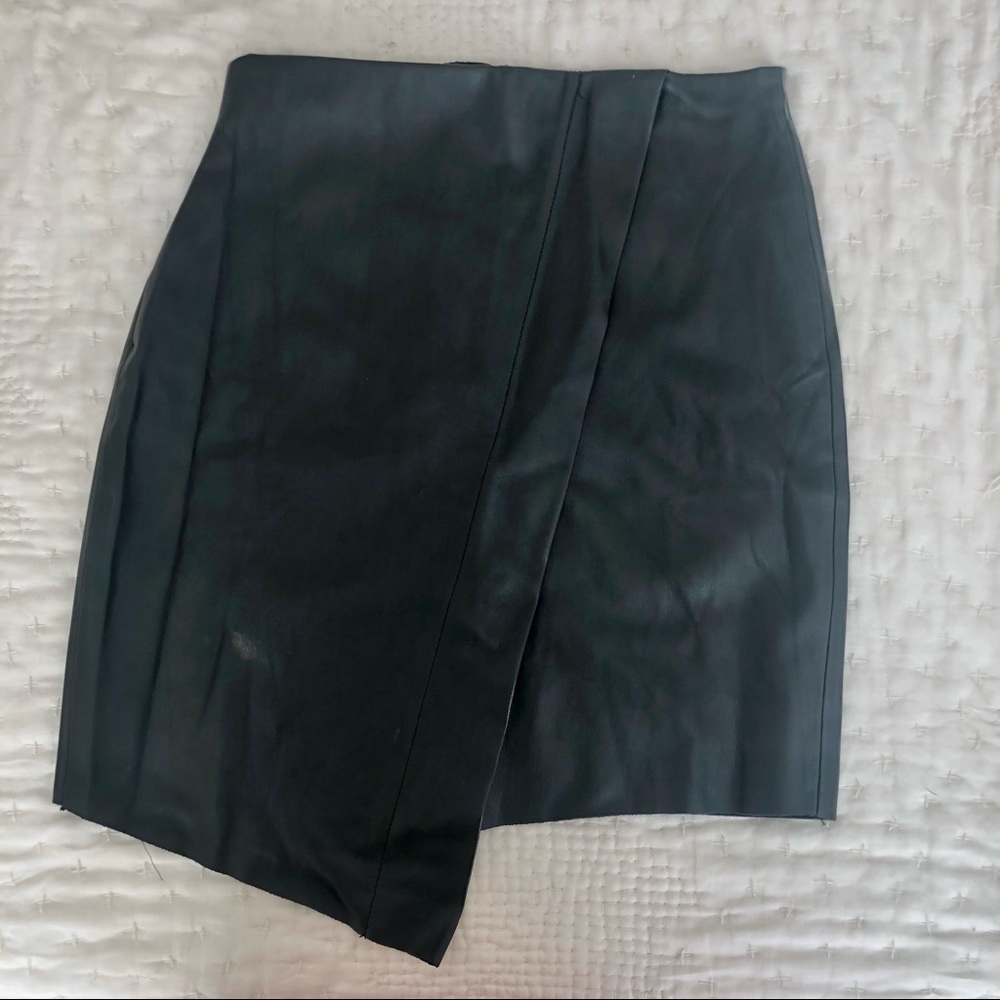 Zara leather-look mini skirt